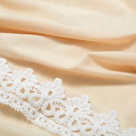 SWEET PLUNGING NECK SHORT SLEEVE MID ELASTIC WAIST LACEWORK PATCHWORK HOLLOW OUT DESIGN RO