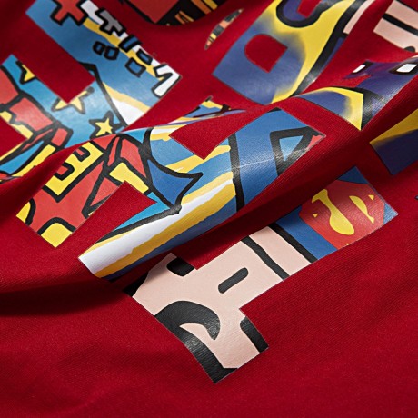 TRENDY ROUND COLLAR SHORT SLEEVE LETTER PRINT T-SHIRT FOR MEN