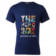 TRENDY ROUND COLLAR SHORT SLEEVE LETTER PRINT T-SHIRT FOR MEN