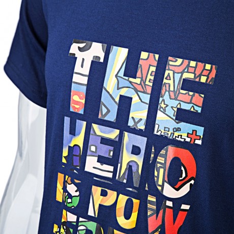 TRENDY ROUND COLLAR SHORT SLEEVE LETTER PRINT T-SHIRT FOR MEN