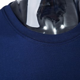 TRENDY ROUND COLLAR SHORT SLEEVE LETTER PRINT T-SHIRT FOR MEN