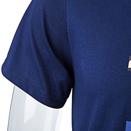 TRENDY ROUND COLLAR SHORT SLEEVE LETTER PRINT T-SHIRT FOR MEN