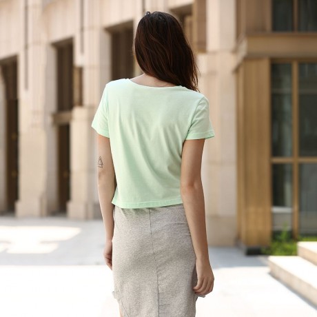 SWEET ELACTIC WAIST PLACKETING PURE COLOR SHEATHY MIDI SKIRT FOR WOMEN