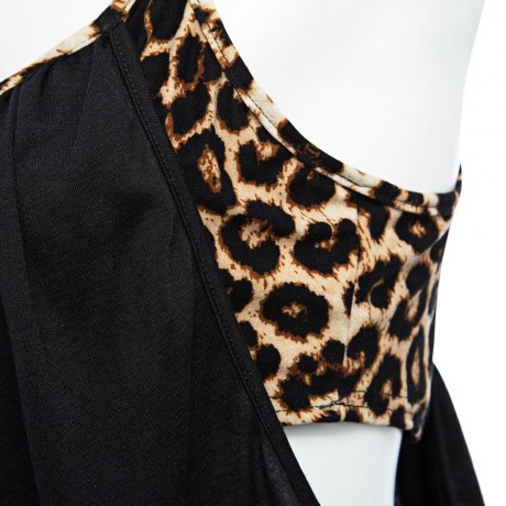 SEXY SPAGHETTI STRAP LEOPARD PRINT FAUX TWO PIECE TANK TOP FOR WOMEN