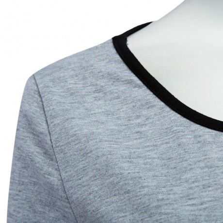 ACTIVE SCOOP COLLAR SHORT SLEEVE COLOR BLOCK POCKET DESIGN T-SHIRT   ELASTIC WAIST SHORTS 