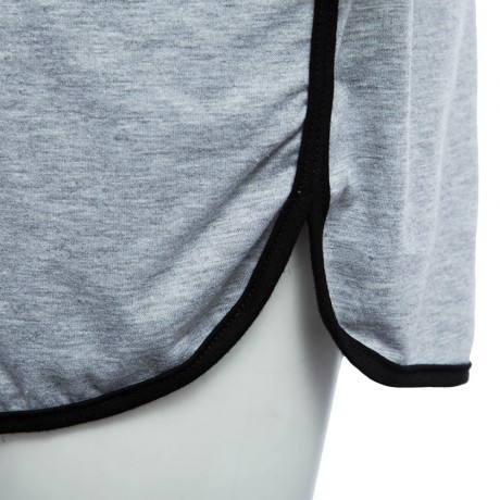 ACTIVE SCOOP COLLAR SHORT SLEEVE COLOR BLOCK POCKET DESIGN T-SHIRT   ELASTIC WAIST SHORTS 