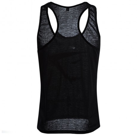 ACTIVE SCOOP COLLAR PRINTED COTTON BLEND RACERBACK GYM TANK FOR MEN
