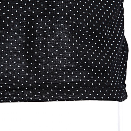 TRENDY STAND COLLAR LONG SLEEVE DOT PRINT SHIRT FOR MEN