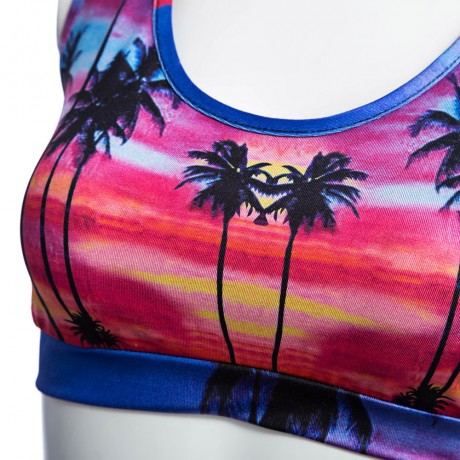 SEXY SCOOP COLLAR PRINTED CROP TOP   MID WAIST SKINNY SHORTS TWO PIECE BIKINI SET FOR WOME