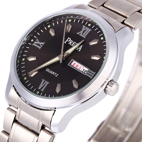 PREMA 6119 -11 MALE ROMAN NUMERALS DISPLAY QUARTZ WATCH CALENDAR LUMINOUS POINTER WATER RE