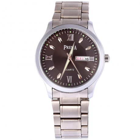 PREMA 6119 -11 MALE ROMAN NUMERALS DISPLAY QUARTZ WATCH CALENDAR LUMINOUS POINTER WATER RE
