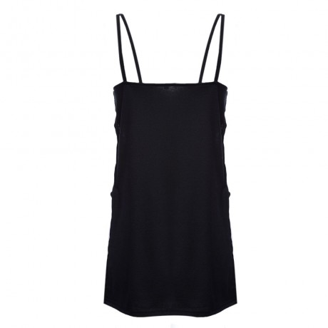 BRIEF SPAGHETTI STRAP HOLLOW OUT PURE COLOR TANK TOP FOR WOMEN