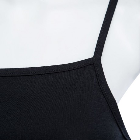 BRIEF SPAGHETTI STRAP HOLLOW OUT PURE COLOR TANK TOP FOR WOMEN