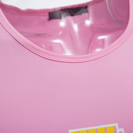 REFRESHING ROUND COLLAR CARTOON PRINT CANDY COLOR TANK TOP FOR MEN