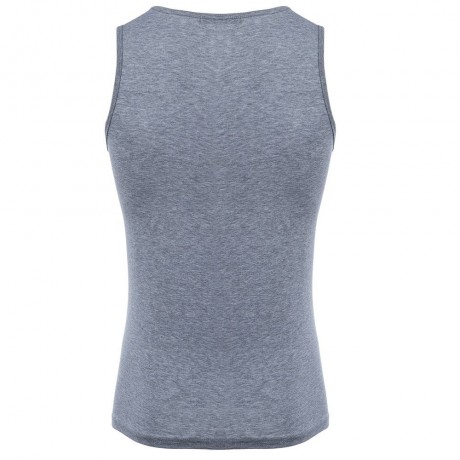 REFRESHING ROUND COLLAR CARTOON PRINT CANDY COLOR TANK TOP FOR MEN