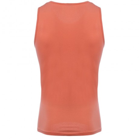 REFRESHING ROUND COLLAR CARTOON PRINT CANDY COLOR TANK TOP FOR MEN