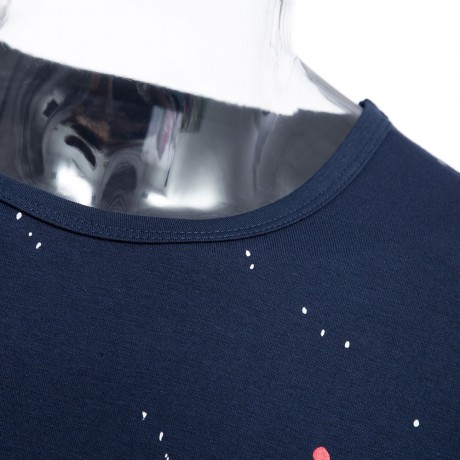 ROUND NECK SHORT SLEEVE PRINTED TRENDY T-SHIRT FOR MEN