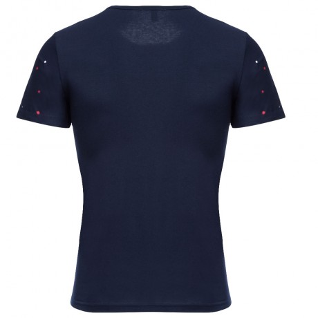 ROUND NECK SHORT SLEEVE PRINTED TRENDY T-SHIRT FOR MEN