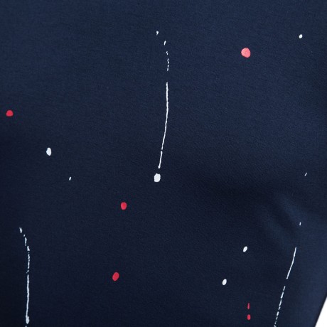 ROUND NECK SHORT SLEEVE PRINTED TRENDY T-SHIRT FOR MEN