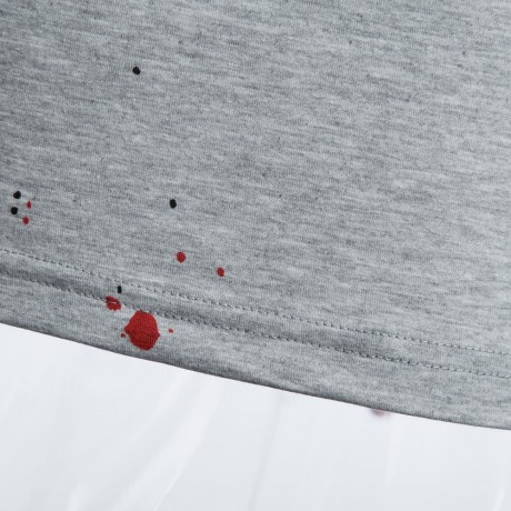 ROUND NECK SHORT SLEEVE PRINTED TRENDY T-SHIRT FOR MEN
