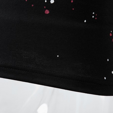 ROUND NECK SHORT SLEEVE PRINTED TRENDY T-SHIRT FOR MEN