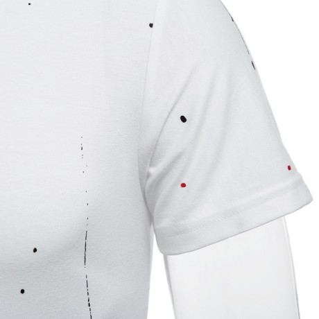 ROUND NECK SHORT SLEEVE PRINTED TRENDY T-SHIRT FOR MEN