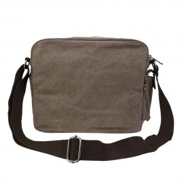 7.2 L LETTER EMBELLISHMENT DUAL PURPOSES SHOULDER CROSSBODY CANVAS MESSENGER BAG FOR MEN W