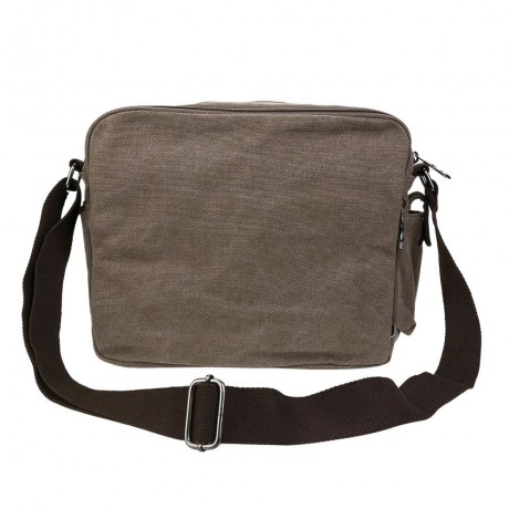 7.2 L LETTER EMBELLISHMENT DUAL PURPOSES SHOULDER CROSSBODY CANVAS MESSENGER BAG FOR MEN W