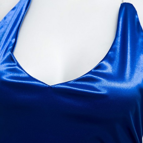 SEXY HALTER BACKLESS CROP TOP PURE COLOR HIGH WAIST SHORTS TWINSET FOR WOMEN