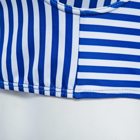 SPAGHETTI STRAP STRIPED PADDED LOW WAIST WOMEN CHIC TWO PIECE BIKINI SET