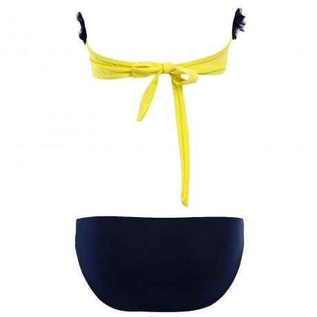 SWEET STRAPLESS LACEWORK BRA LOW WAIST BRIEF BIKINI SET FOR WOMEN