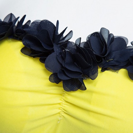 SWEET STRAPLESS LACEWORK BRA LOW WAIST BRIEF BIKINI SET FOR WOMEN