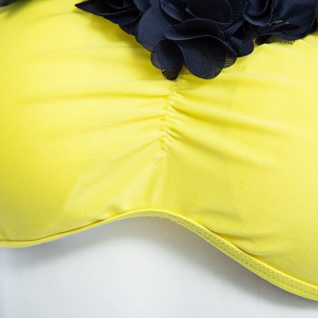 SWEET STRAPLESS LACEWORK BRA LOW WAIST BRIEF BIKINI SET FOR WOMEN