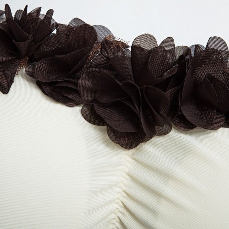 SWEET STRAPLESS LACEWORK BRA LOW WAIST BRIEF BIKINI SET FOR WOMEN