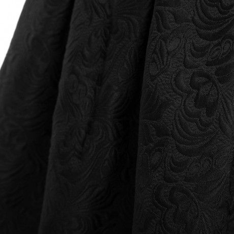 STYLISH HIGH WAIST PLEATED SHADOW STITCH MID-CALF PURE COLOR UMBRELLA SKIRT FOR WOMEN