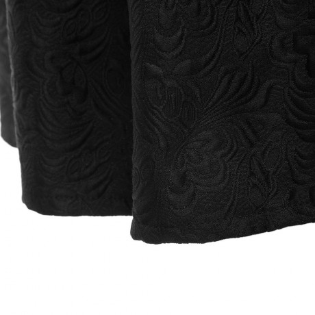 STYLISH HIGH WAIST PLEATED SHADOW STITCH MID-CALF PURE COLOR UMBRELLA SKIRT FOR WOMEN