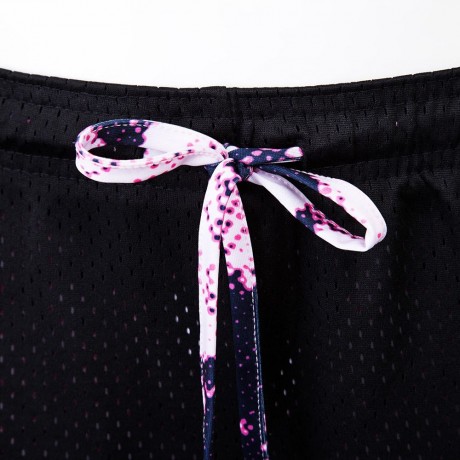ACTIVE ELASTIC WAIST COLOR BLOCK YOGA SHORTS FOR WOMEN