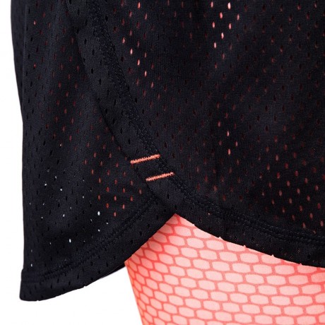 ACTIVE ELASTIC WAIST COLOR BLOCK YOGA SHORTS FOR WOMEN