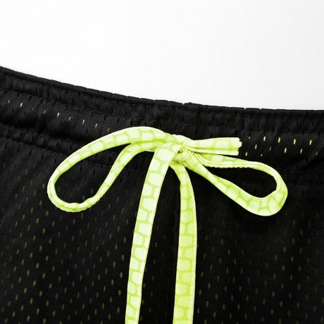 ACTIVE ELASTIC WAIST COLOR BLOCK YOGA SHORTS FOR WOMEN
