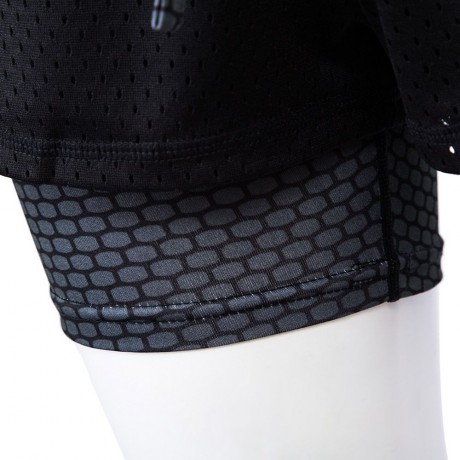 ACTIVE ELASTIC WAIST COLOR BLOCK YOGA SHORTS FOR WOMEN