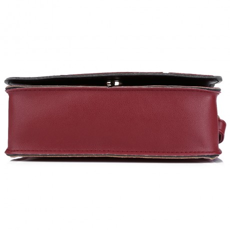 GUAPABIEN WATER CUBE PATCHWORK COVER SHOULDER MESSENGER BAG FOR LADY