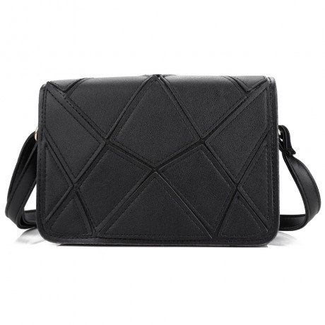 GUAPABIEN WATER CUBE PATCHWORK COVER SHOULDER MESSENGER BAG FOR LADY