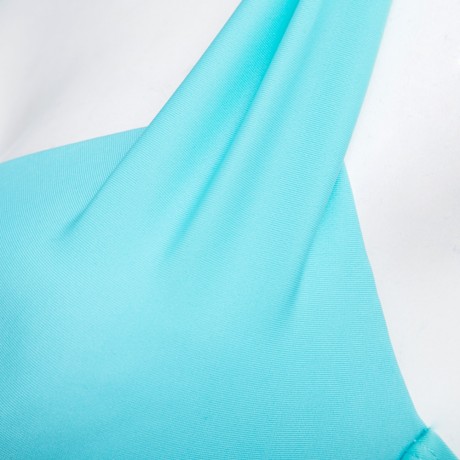 SEXY HALTER PUSH UP PURE COLOR BRA   LOW WAIST BRIEFS TWO PIECE BIKINI SET FOR WOMEN