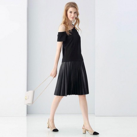 CASUAL OFF THE SHOULDER SHORT SLEEVE HOLLOW OUT SLIM T-SHIRT FOR WOMEN