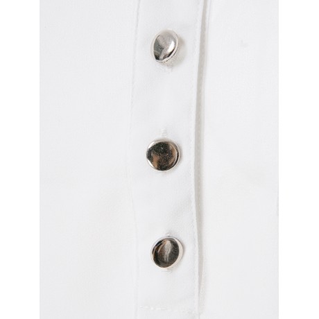 SIMPLE STYLE V-NECK CHIFFON SOLID COLOR LONG SLEEVE WOMEN'S BLOUSE