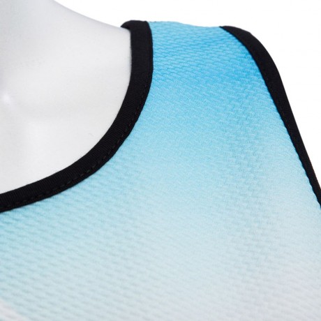 TRENDY ROUND COLLAR SEELELESS PRINT SLIM TANK TOP FOR WOMEN