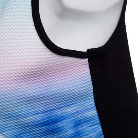 TRENDY ROUND COLLAR SEELELESS PRINT SLIM TANK TOP FOR WOMEN