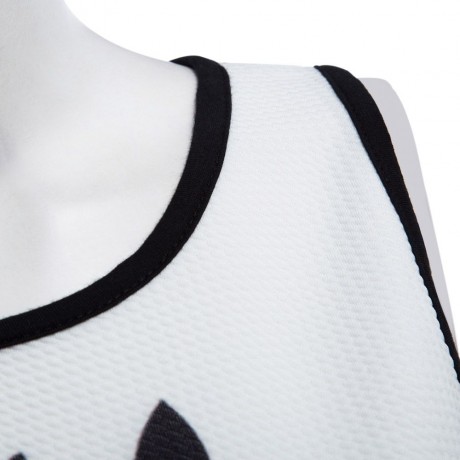 TRENDY ROUND COLLAR SEELELESS PRINT SLIM TANK TOP FOR WOMEN