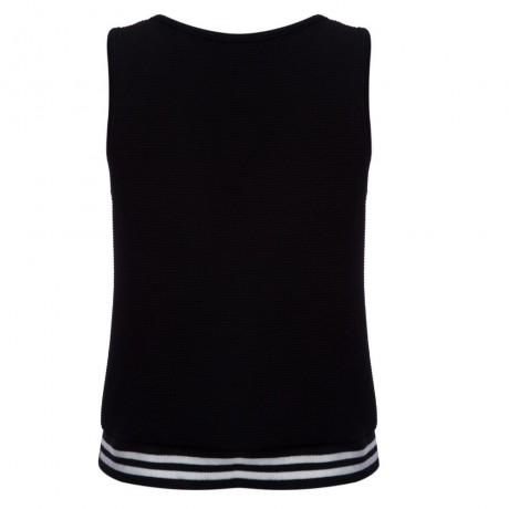 TRENDY ROUND COLLAR SEELELESS PRINT SLIM TANK TOP FOR WOMEN