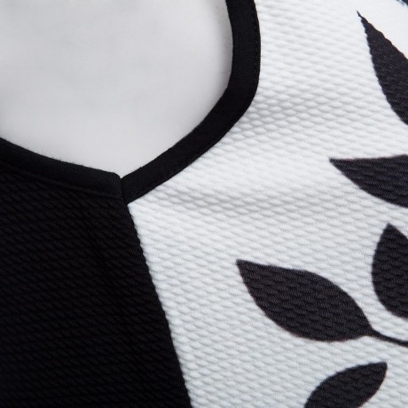 TRENDY ROUND COLLAR SEELELESS PRINT SLIM TANK TOP FOR WOMEN